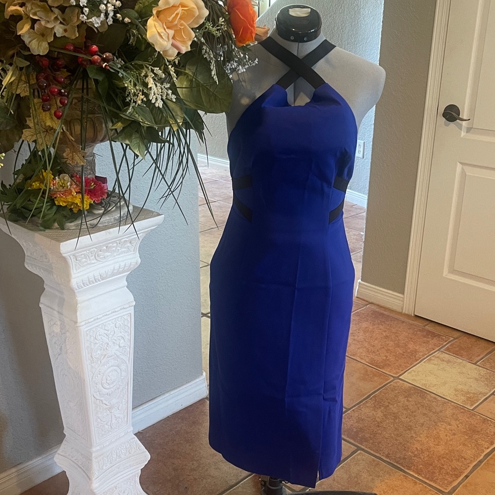 French Connection Royal Blue Satin Dress size 6